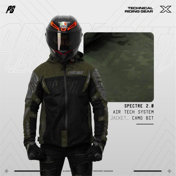Prostreet Spectre Air Tech System V.2 Camo Bit Motorcycle Jacket