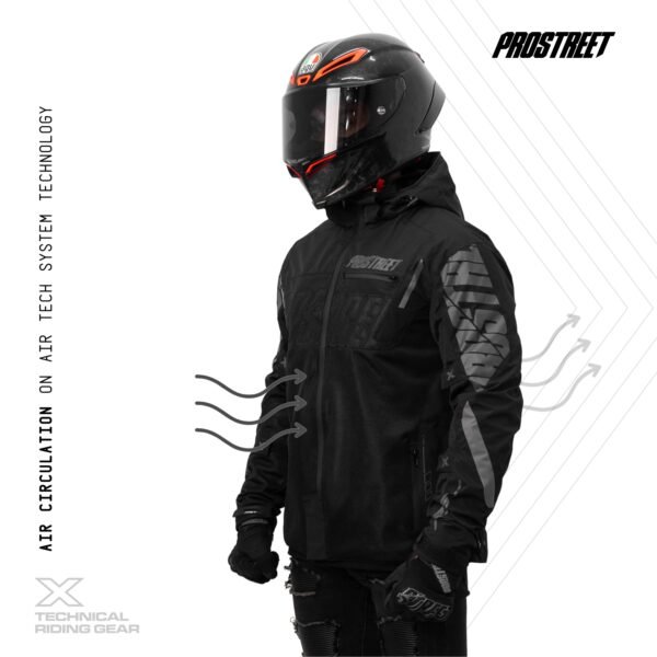 Prostreet Spectre Air Tech System V.2 Black Motorcycle Jacket
