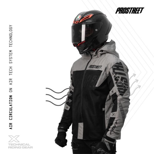 Prostreet Spectre Air Tech System V.2 Light Grey Motorcycle Jacket