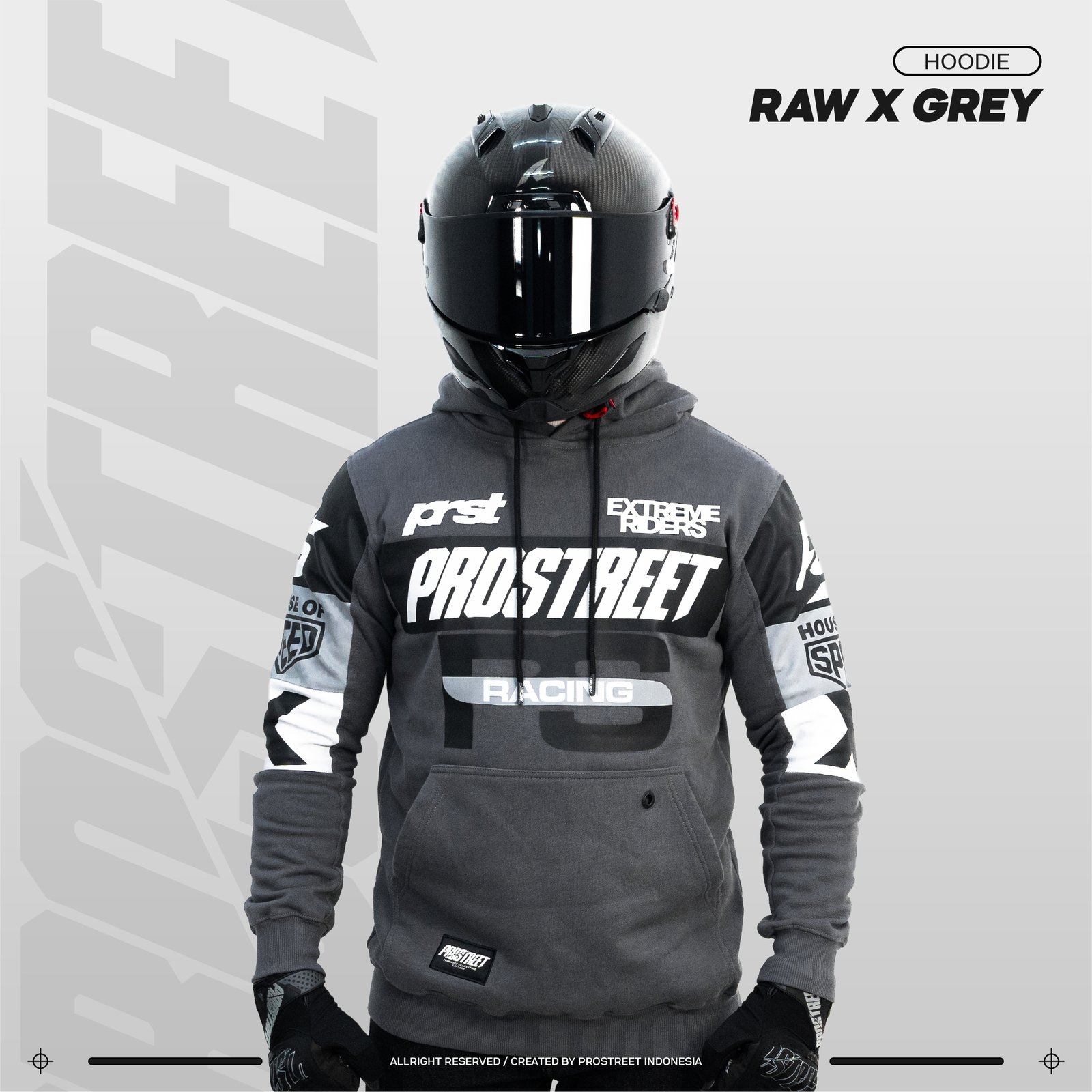 Prostreet Raw X Grey Hoodie